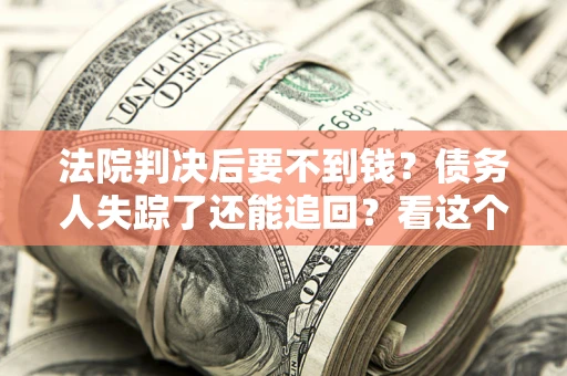 武汉法院判决后要不到钱？债务人失踪了还能追回？看这个方法！