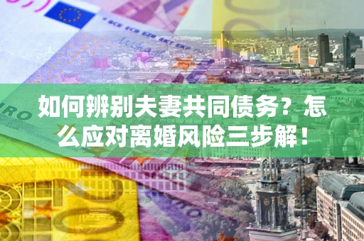 武汉如何辨别夫妻共同债务？怎么应对离婚风险三步解！