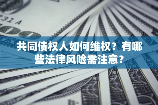 武汉共同债权人如何维权？有哪些法律风险需注意？