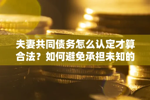武汉夫妻共同债务怎么认定才算合法？如何避免承担未知的债务风险？